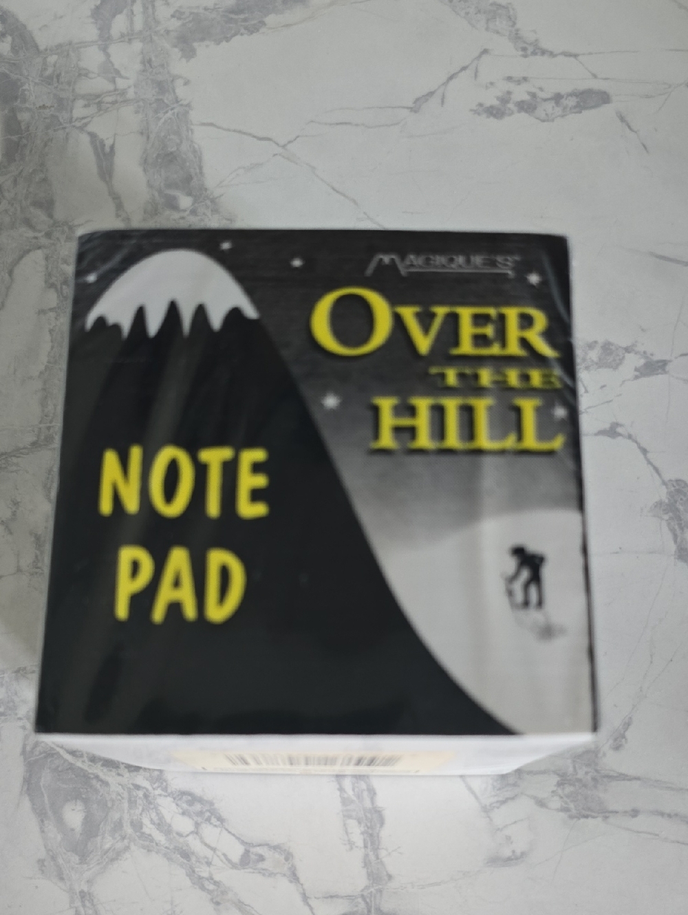 Over the Hill Note Pad - Black & Yellow
